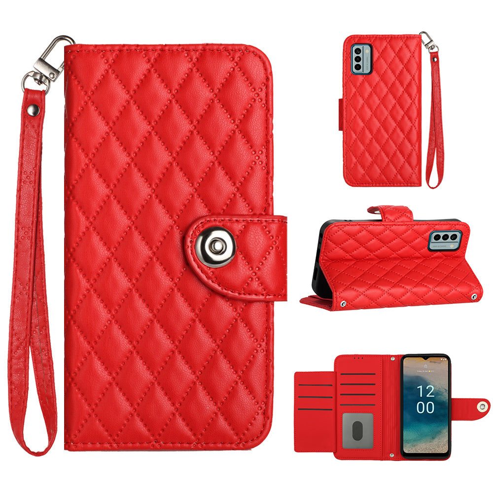 YB Imprinting Series-8 for Nokia G22 Case 7 Card Slots Rhombus PU Leather Stand Phone Cover YB Imprinting Series-8 for Nokia G22 Case 7 Card Slots Rhombus PU Leather Stand Phone Cover